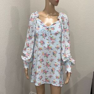 Nwt Faithful the Brand Ira mini dress,Juliette floral blue color.